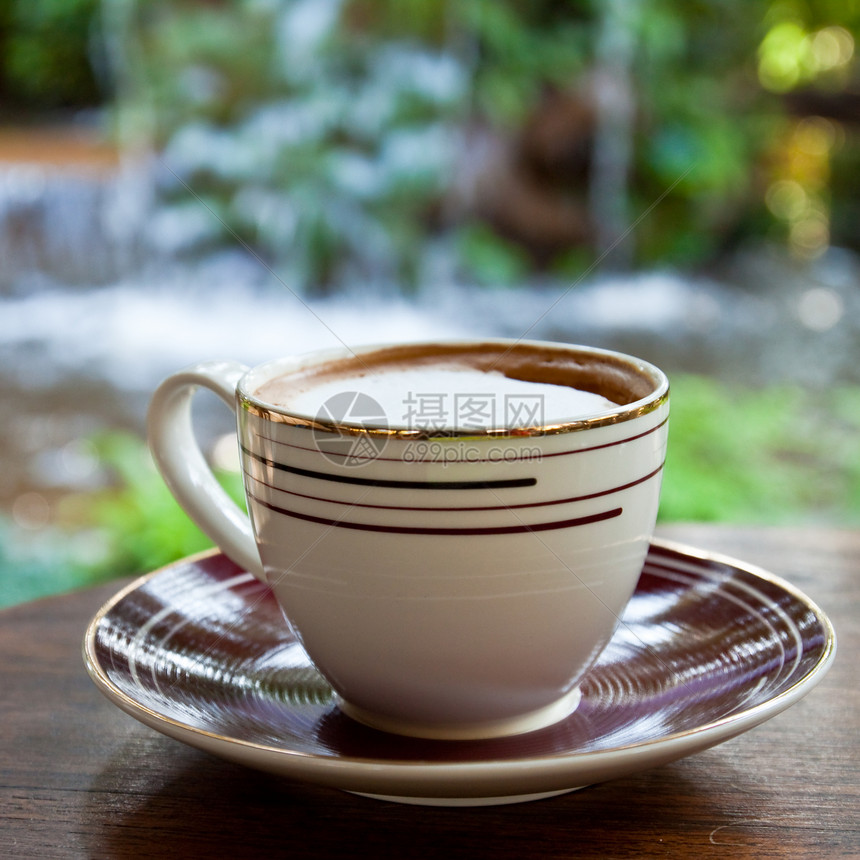咖啡杯羊角文化盘子服务玫瑰食物早餐水壶甜点拿铁图片