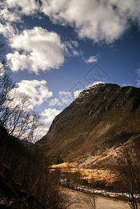 马纳福森景观男人山地背景图片