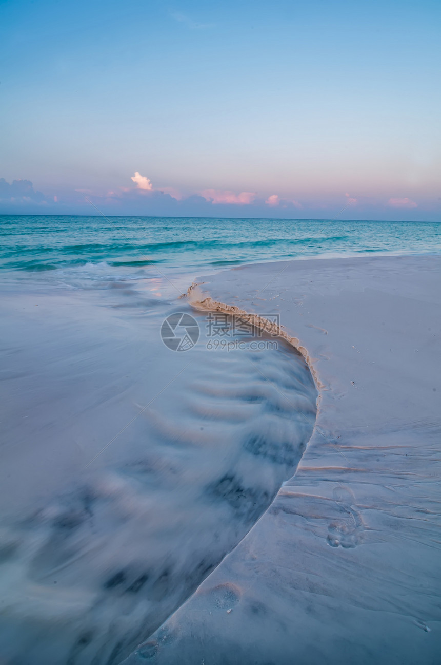 佛罗里达海滩景太阳海洋天气场景蓝色海岸线海岸天空波浪微风图片