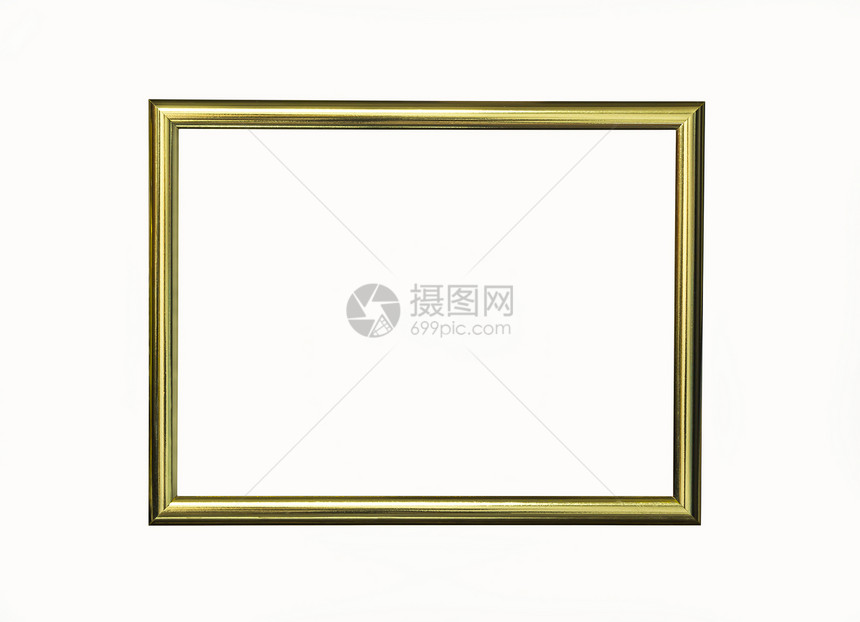 孤立的木制金框图片