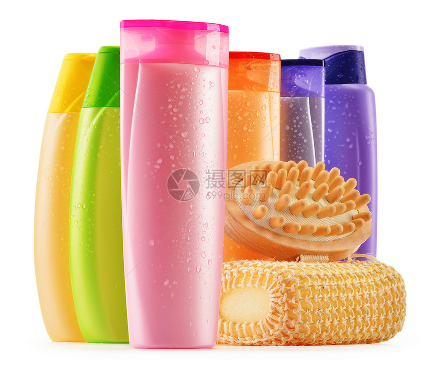 身体护理和美容产品的塑料瓶及凝胶健康塑料润肤化学品毛巾商品淋浴化妆品香水图片