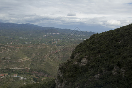 山蒙特塞拉特巴塞罗那高的高清图片
