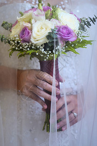 结婚布花叶子插花玫瑰婚礼订婚新娘白色粉色背景图片