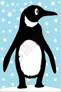 企鹅天气皇帝下雪国王雪花风暴背景图片