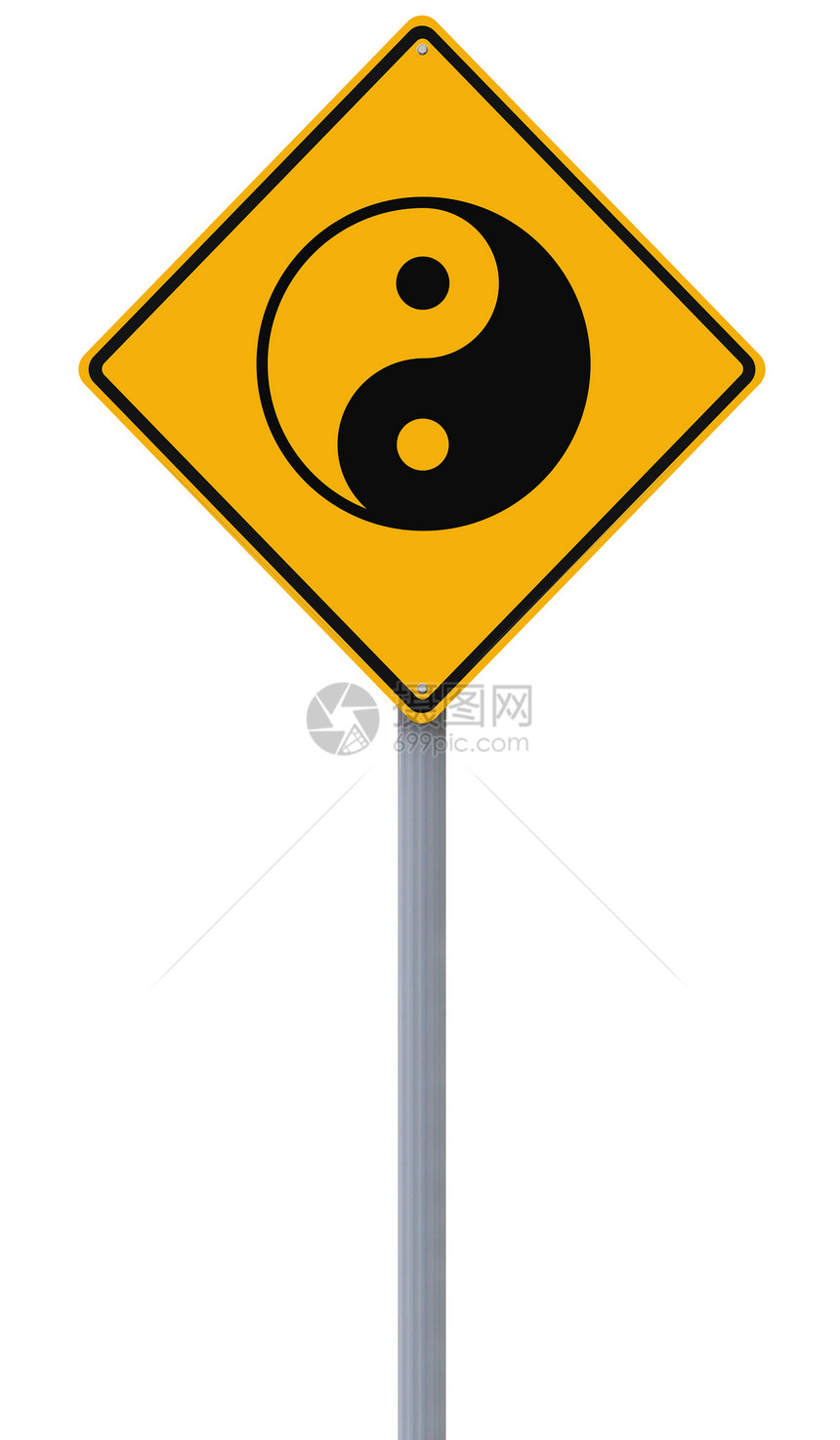 尹阳路标志概念平衡交通矛盾白色钻石黄色哲学图片