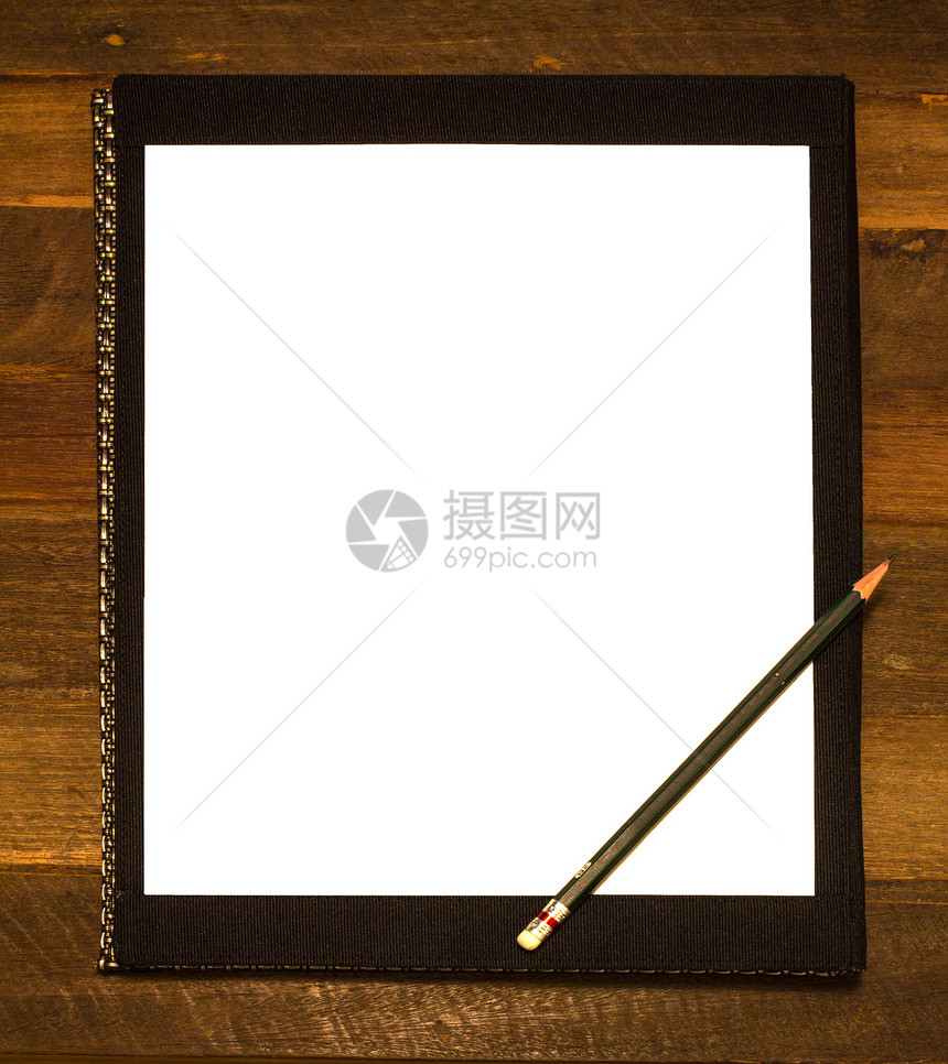 空白笔记本d白色设备留言板用品记事本对象背景物体办公用品铅笔图片