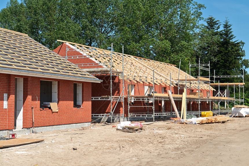 建造新住宅住房房屋建设石头建筑房产邮政石匠木材建筑学窗户框架水泥图片