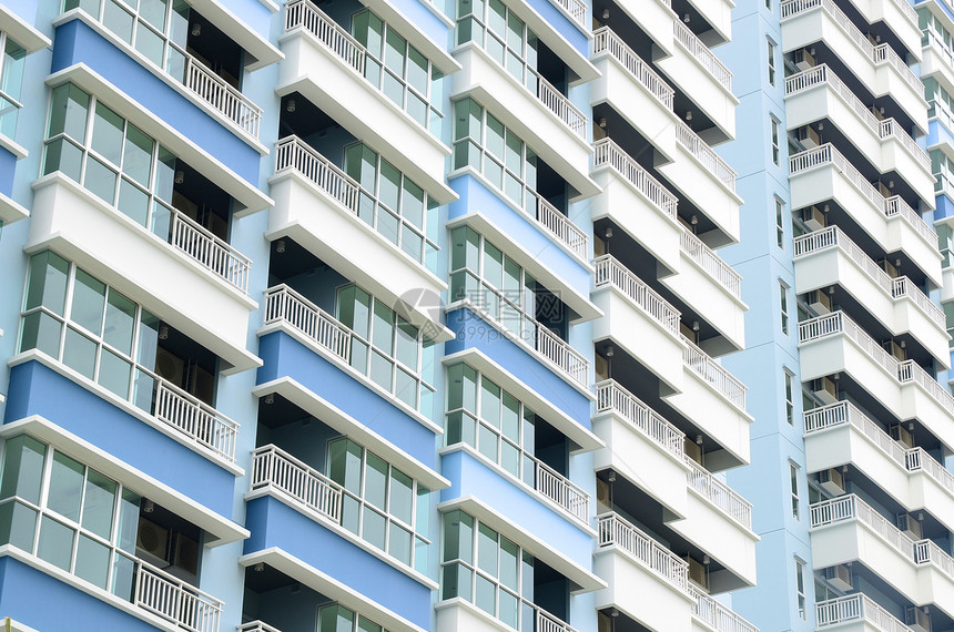 楼外特色建筑学建筑外观项目色彩摩天大楼图景蓝色背景图片