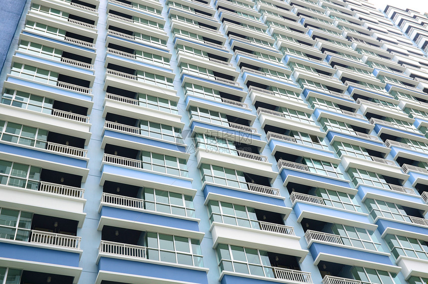 楼外图景房子背景外观蓝色住宅水泥结构建筑风格建筑学图片