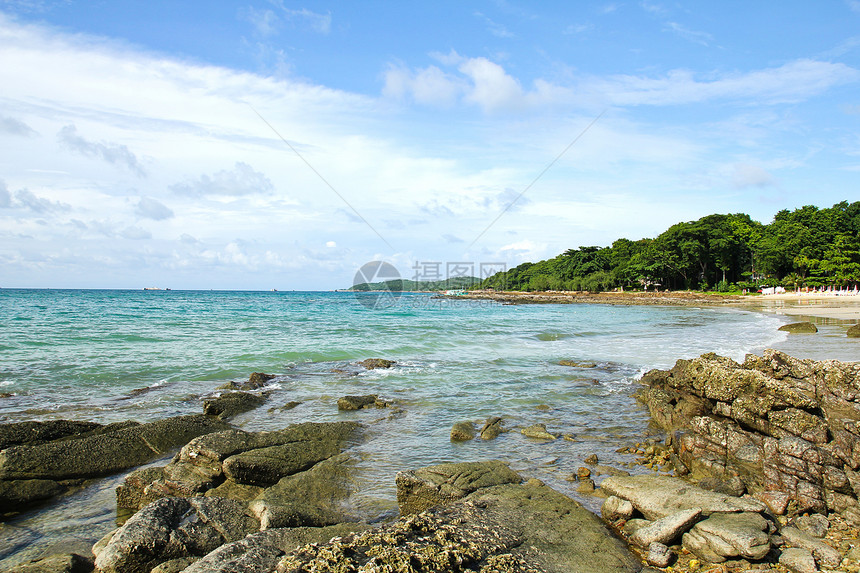 萨米德岛 雷永 泰国绿色热带旅行天空岩石水平季节海浪旅游海岸图片