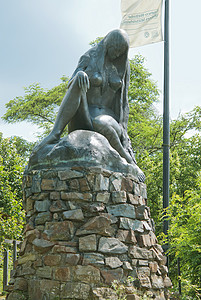 罗蕾莱女神像背景图片