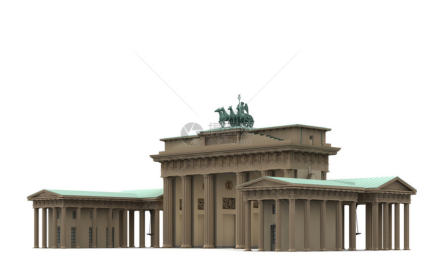 勃兰登堡2号门建筑技术柱子雕塑渲染自由砂岩观光纪念碑视觉图片