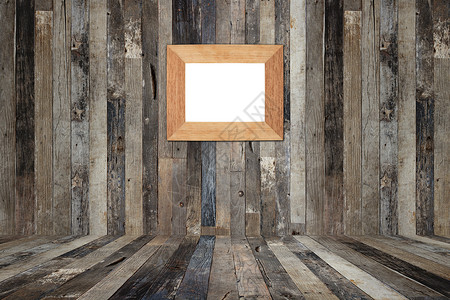 旧木墙上的木板图画框菜单板边界正方形艺术橡木古董白色木头乡村棕色背景图片