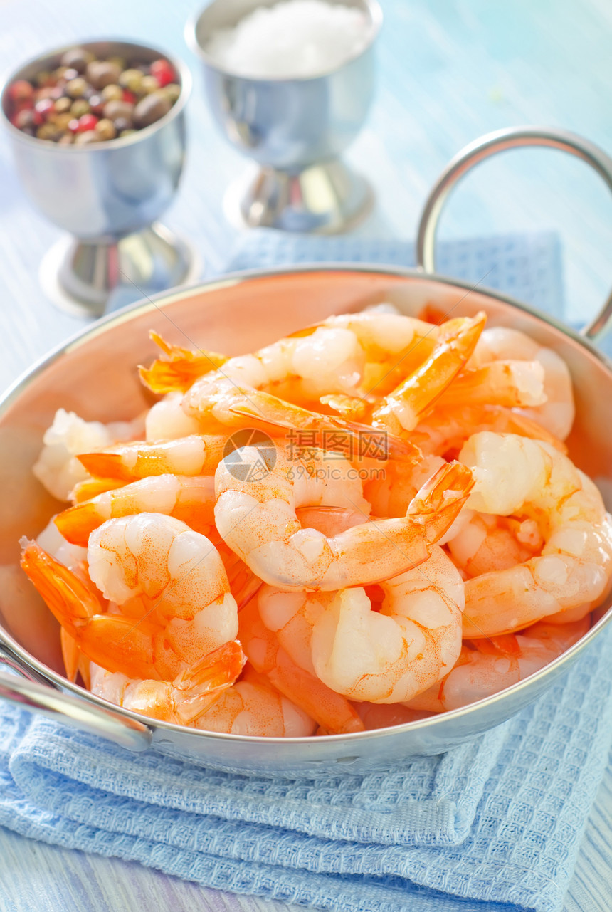 虾海鲜美食午餐营养香菜食物国王餐具盘子油炸图片