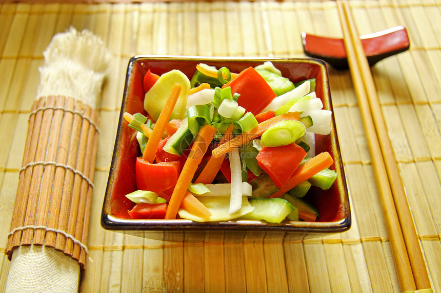 亚洲蔬菜类竹子青葱芹菜洋葱美食萝卜食物胡椒营养烹饪图片