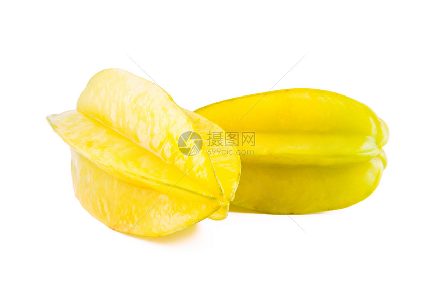 卡兰波拉水果白色情调黄色植物宏观工作室异国食物甜点图片