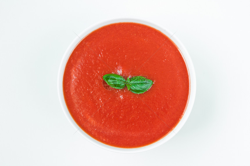 番茄汤烹饪美食绿色午餐饮食水平红色草药蔬菜草本植物图片