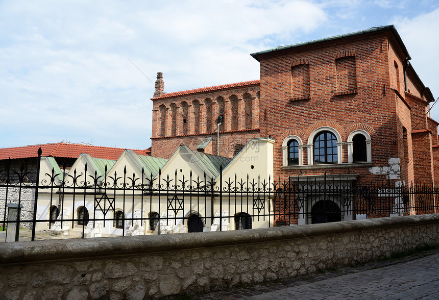 波兰克拉科夫Kazimimerz的老犹太教堂或东正教犹太教堂图片