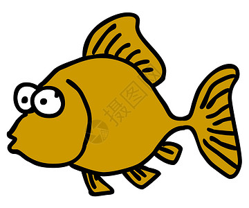 鱼滑风滑的鱼乐趣草图游泳插图创造力海洋漫画艺术卡通片喜悦插画