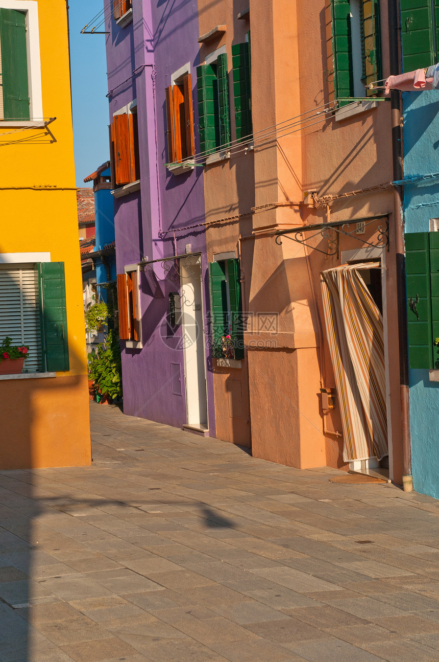 意大利布罗拉诺威尼斯岛反射旅行风光历史景观地标旅游文化历史性摄影图片