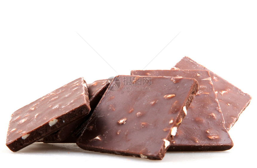 白色背景上孤立的巧克力宏观糖果条食物棕色小吃碳水糖果巧克力盒工作室化合物图片
