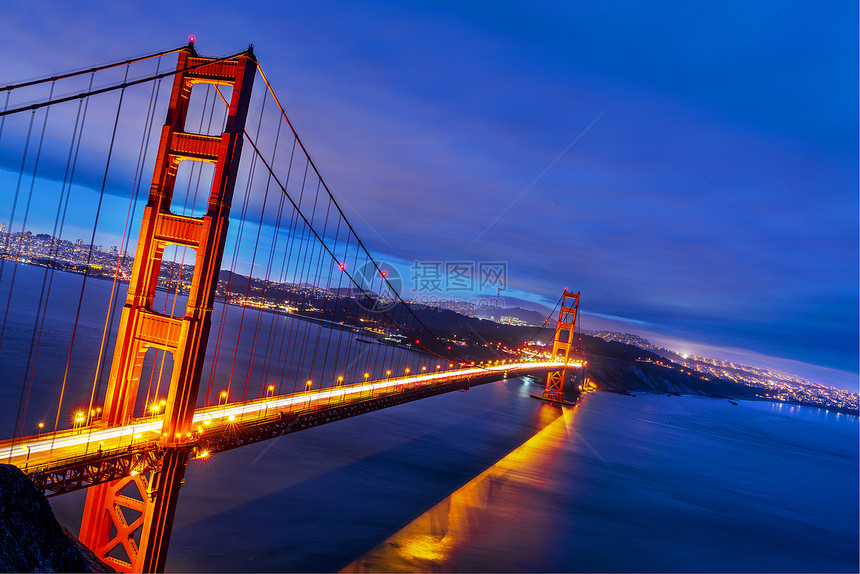 金门大桥 旧金山天空金属旅行建筑学纪念碑电缆地标阳光历史爬坡图片