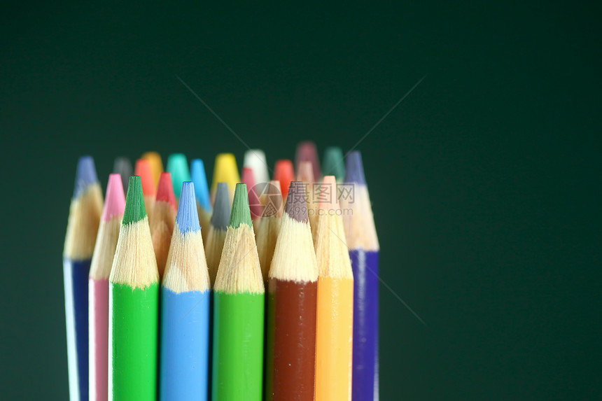 学校有色钢笔 露地深度极深孩子蜡笔边界教育铅笔框架橙子工艺幼儿园创造力图片