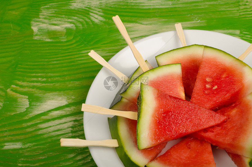 西瓜球饮食童年营养创造力儿童美食健康盘子冰棒卫生图片