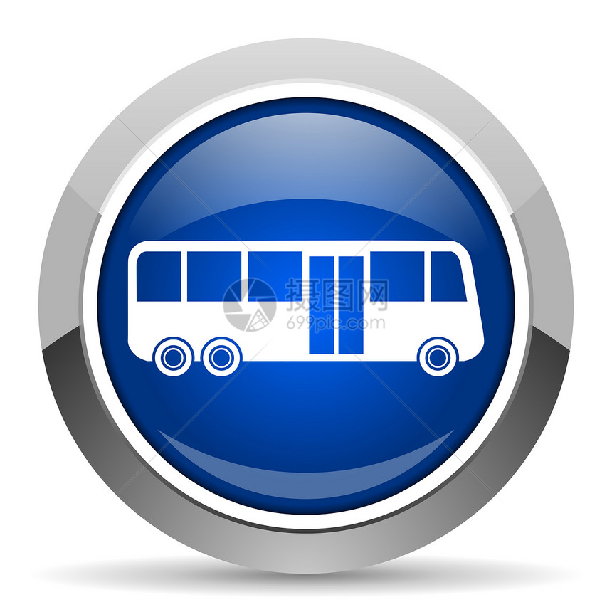 公共汽车图标城市合金汽车车辆假期乘客商业运输蓝色钥匙图片