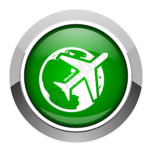 绿色地球图标旅行图标网络行星按钮世界活动公司冒险货物机构假期背景