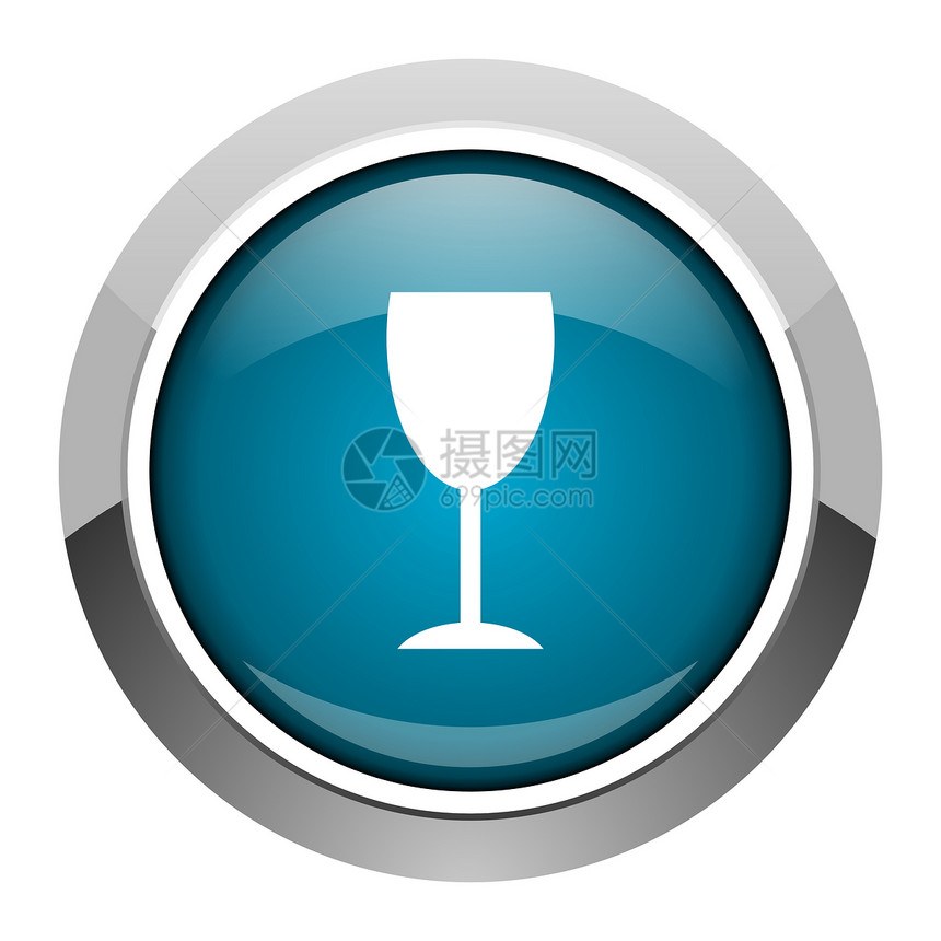 玻璃图标藤蔓互联网蓝色店铺酒吧香槟钥匙商业酒精按钮图片