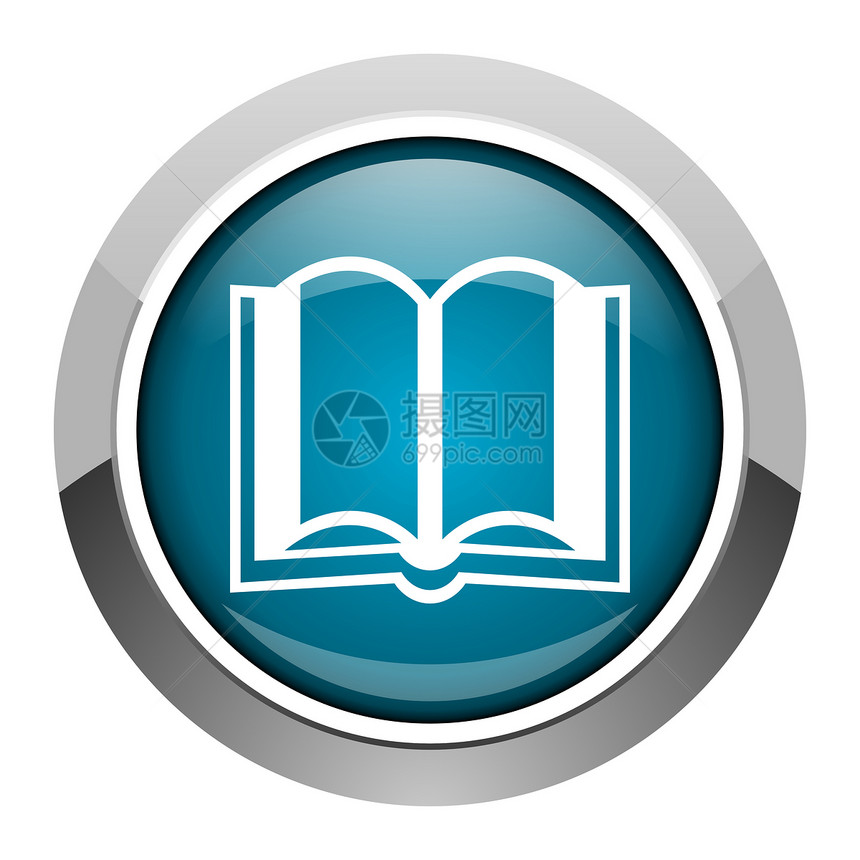 书书图标商业图书馆教育互联网图书按钮店铺体积软垫电子书图片