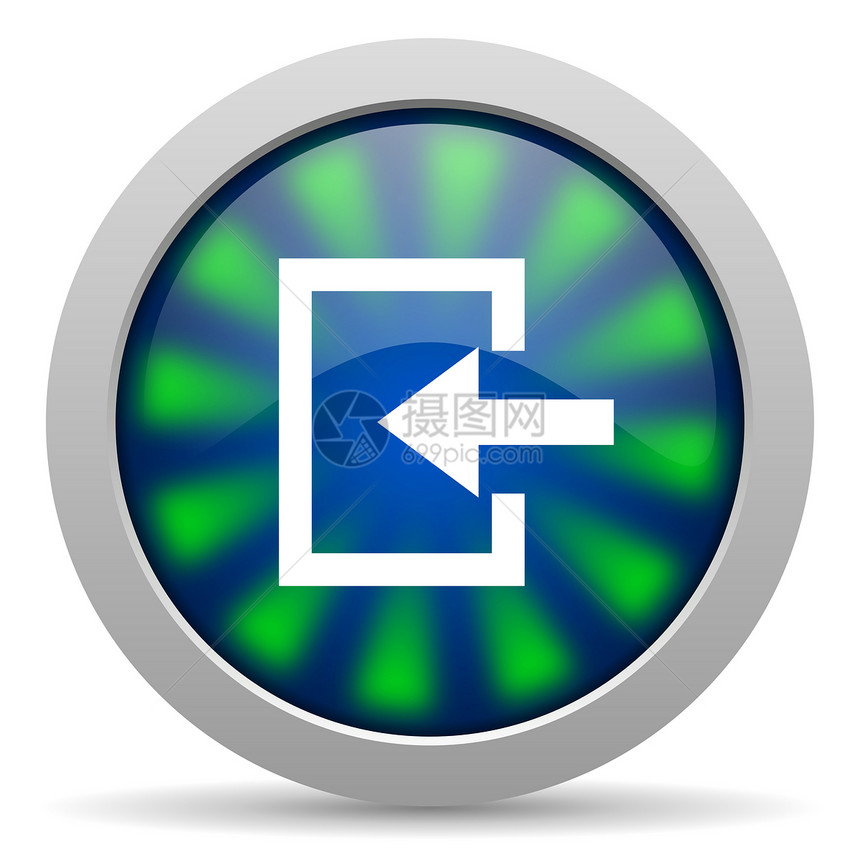 输入图标钥匙鉴别蓝色圆圈商业安全互联网日志成员绿色图片