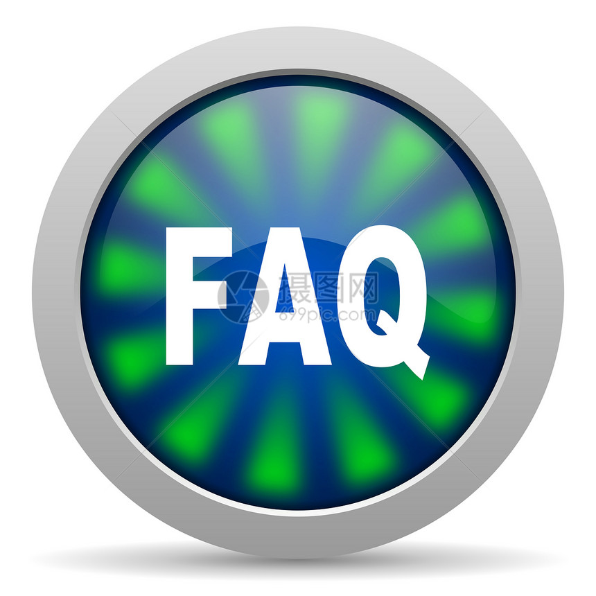 faq 图标按钮互联网帮助蓝色答案钥匙服务教程指导绿色图片