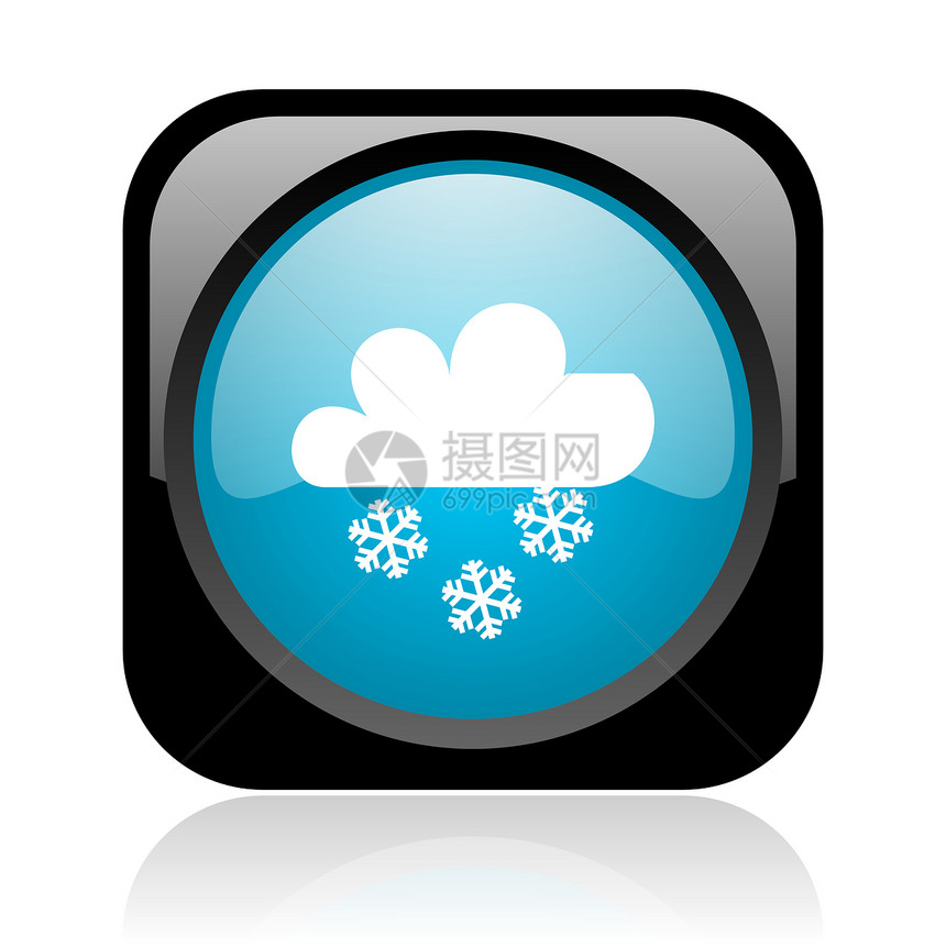 黑白和蓝方网络光亮的图标晴雨表蓝色天气菜单气象多云横幅气氛网站温度图片