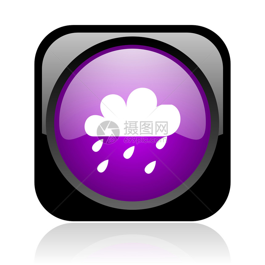 天气预报黑紫和紫色广场网络光亮图标温度气氛天气预报商业预测气候菜单风暴多云图片