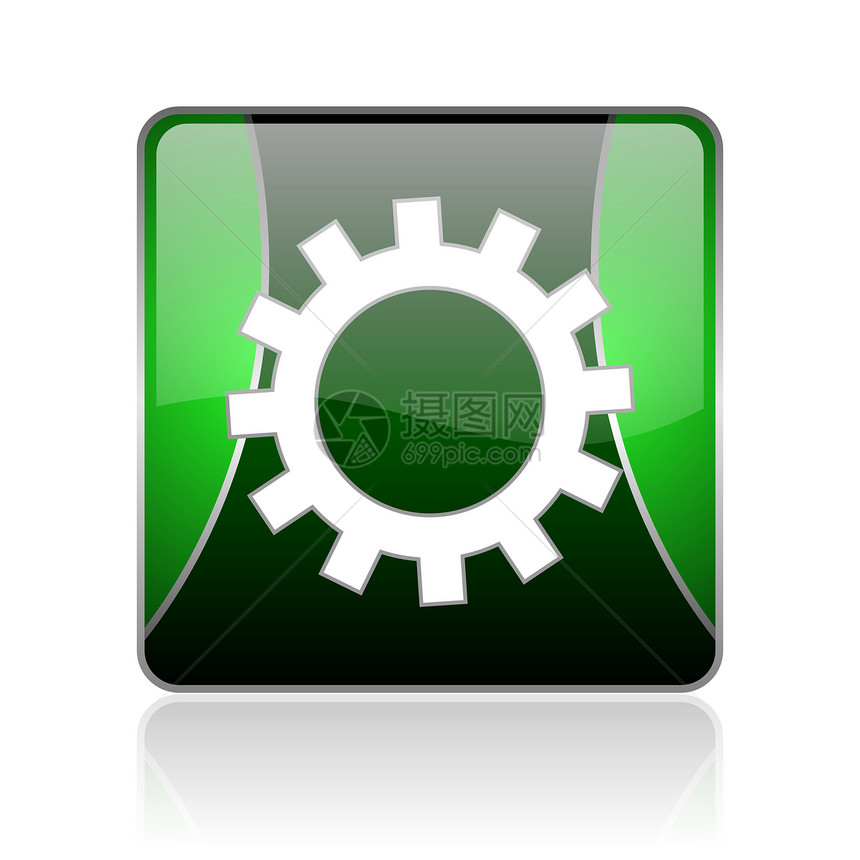 黑色和绿色平方网状灰色图标按钮技术机械引擎仪表服务作坊标识工具网站图片