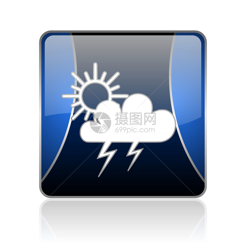 蓝色平方网络光亮的图标网站气候黑色气象正方形风暴天气预报钥匙商业图片