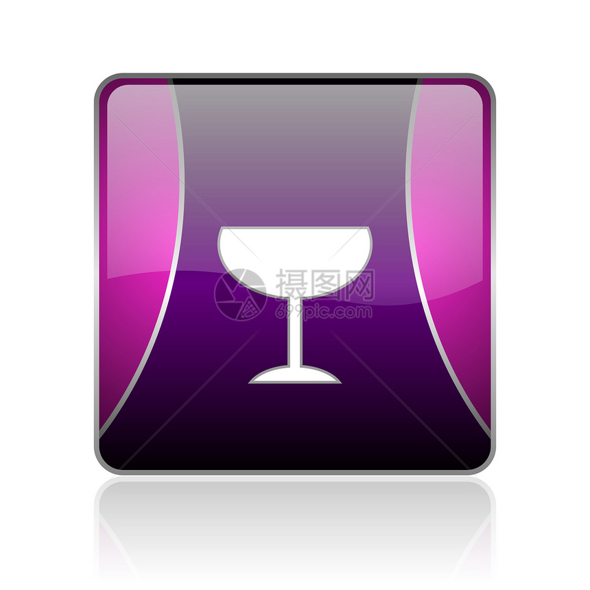 玻璃紫紫广场网络光亮图标图片