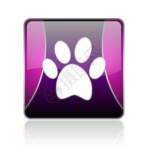 紫色脚印输入框动物足迹紫色广场网络光亮图标背景