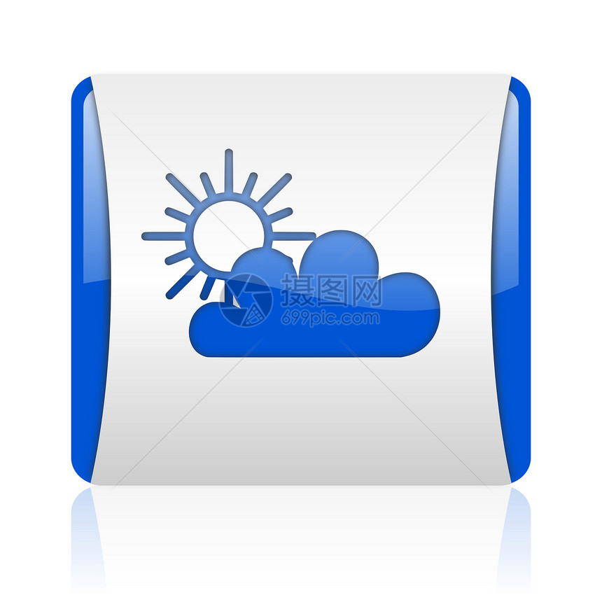 蓝色平方网络光亮的图标预测气氛正方形晴雨表风暴标识白色按钮钥匙天气图片