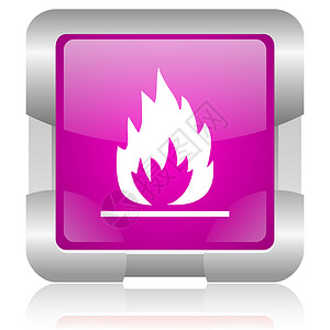 紫色火焰特效粉红色平方网络闪光图标篝火加热正方形火焰壁炉警报烧伤钥匙燃烧互联网背景