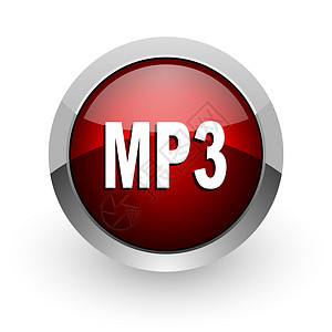 播放器按钮mp3 红圆网络闪光图标背景