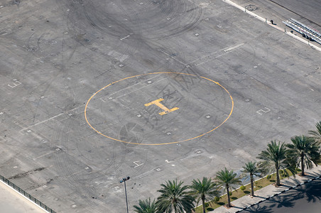 阿拉伯联合酋长国迪拜的直升机停机坪背景图片
