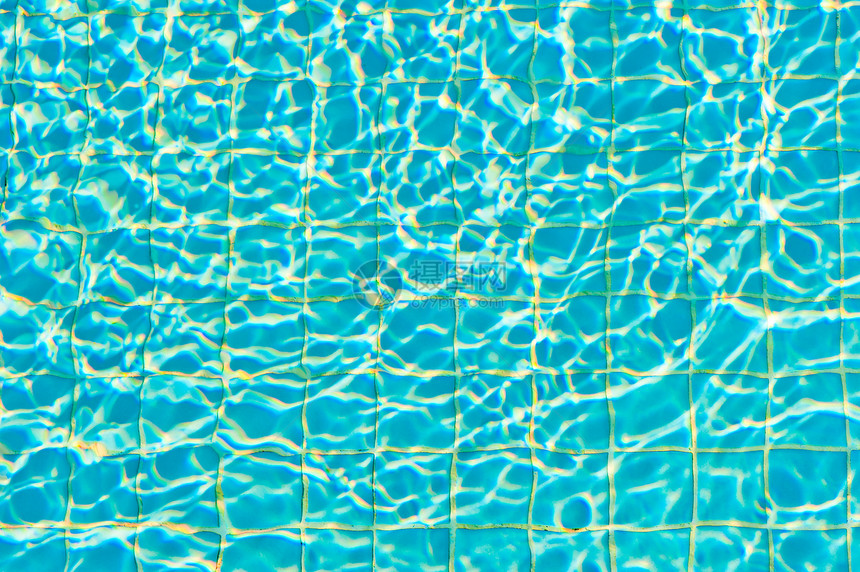 池底反射正方形水池温泉旅行阳光茶点海浪波纹马赛克图片