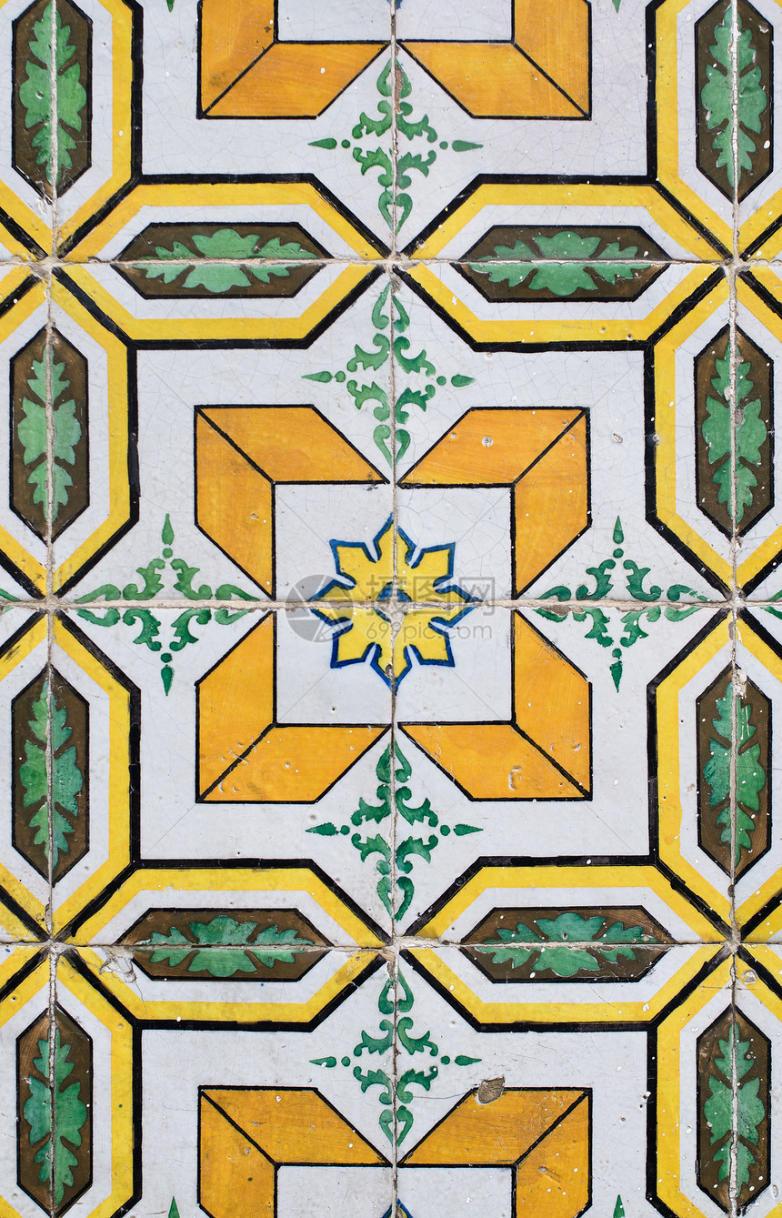 传统葡式琉璃瓦艺术品正方形古董艺术家墙纸马赛克工艺材料地面艺术图片