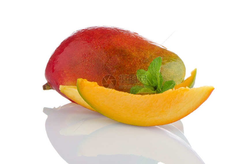 芒果水果黄色白色红色饮食异国绿色情调热带小吃橙子图片