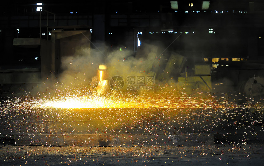 工业工人建造框架焊接焊机工作活力乙炔蓝色生产安全图片