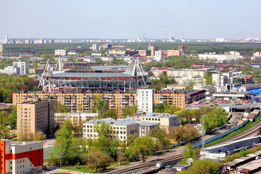 莫斯科中心街道场景天空建筑学风景天线全景住宅竞技场图片