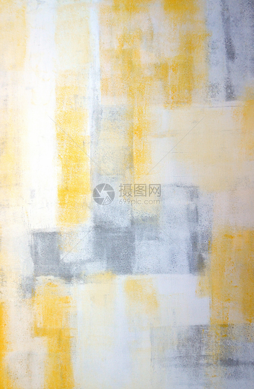 灰色和黄色摘要绘画艺术艺术品墙壁设计办公室线条装饰画廊白色正方形图片